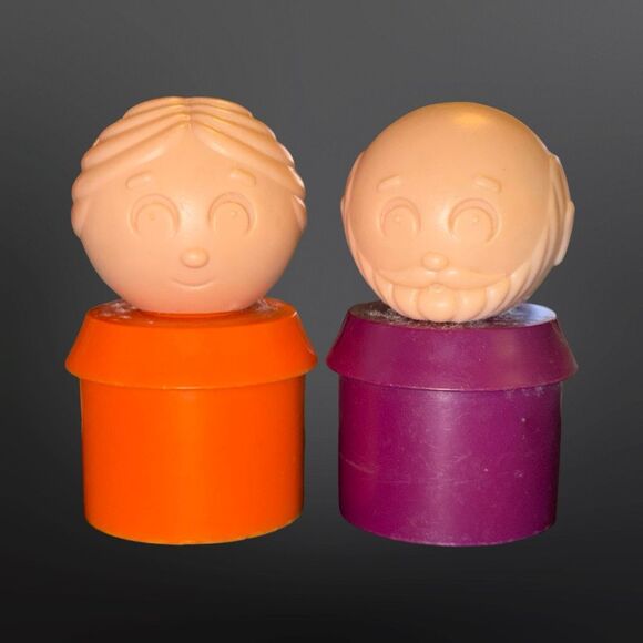 Vintage Tupperware Little Tuppers Man & Woman Figures A30 - Picture 2 of 7